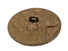 Victorian Brass Picture Button Rose Flower W  Cornucopia     Finely Detailed 