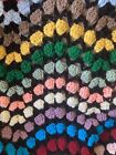 New Handmade Crocheted Afghan Blanket Throw Approx  61   x41     Multicolor Black
