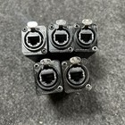 Lot Of 5 Neutrik Ne8ff Ethercon Rj45 Feedthrough Couplers Adapter