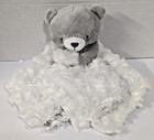 Plush Security Blanket Lovey Pillowy White Softness Gray Bear Cub