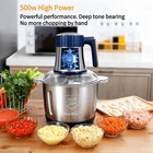 500w Electric Food Vege Chopper Food Processor Kitchen Meat Grinder Mixer 5l Us