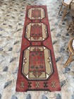 1970s Geometric Turkish Vintage Runner  Tribal Handmade Anatolian Rug 2 3    11 5