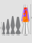 27    Grande Lava   Lamp Yellow Wax   Purple Liquid   Silver Base   Cap