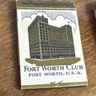 Vintage Fort Worth Club Matchbook Lot Texas Petroleum Country Club Tx Dfw 1980s