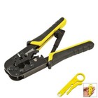 Crimp Crimper 100 Rj45 Cat5e Connector Plug Phone Network Cable Tester Tool Kits