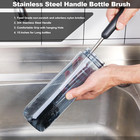 Water Bottle Brush  15 Inches Long Stainless Steel Handle Bottle Brush Cleaner 