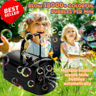 Bubble Machine 18000  Bubbles min 6 Wand 2 Speed Kids Party Blower Black