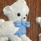 Vintage 2pc Set Homco Baby Lambs Pink   Blue Bows Nursery Wall Decor 4 