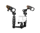 Orcatorch Double D710v Video Dive Light Gopro Mount Kit 2000 Lumens White red uv