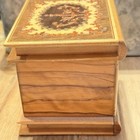 Vintage Olive Wood Jewelry Box - Stack Of Books  