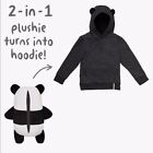 New - Cubcoats Papo The Panda 2 In 1 Transforming Pullover Hoodie   Soft Plushie