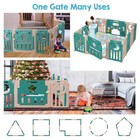 Baby Playpen Playard 14 Panels Safety Kids Indoor Baby Fence W  Activity Board