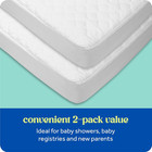 Crib Mattress Protector - 2-pack  Fitted Waterproof Infant Crib