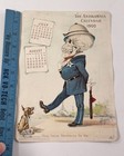 1900 July Aug Antikamnia Quack Advertising Calendar Police Skeleton Skull Death