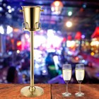 Floor Standing Champagne Bucket Wine Cooler Ice Gift Stainless Steel Gold