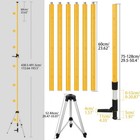 Telescoping Laser Level Pole With Tripod   Laser Mount  13 8 Ft   4 2 M