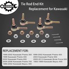Kawasaki Tie Rod End 4pcs   Tie Rod 2pcs Kit  1998-2013 Kawasaki Prairie