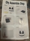 New  Marshmallow Dj Led Music Festival Full Head Helmet Light Up Cosplay Mask