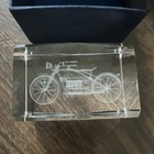New  R32 Motorcycle Laser Etched 3d Crystal Glass Paperweight W  Box