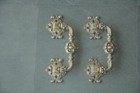 2 Pc Vintage Brass Handcrafted Solid Heavy Unique Shape Engraved Door Handles