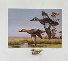 1989 Louisiana - State Duck Stamp Print   david Noll   Medallion    Remarque Ed 