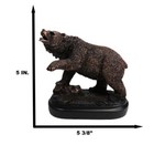 Wall Street Stock Market Bear Attacking With Paw Bronze Electroplated Figurine