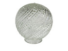 Vintage Diamond Glass Globe Light Shade Hobnail Clear Mid Century Modern Retro
