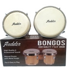 Audster Percussion Bongo Drums 7    8  Drums Tuning Key Natural Wood Metal Hoops