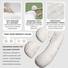 Pregnancy Pillow - Full Body Maternity Support For Back   Hips  Soft Sleeping Pi