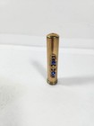 Vintage Gold Tone Travel Toothbrush lipstick Holder Case Rhinestone Mid-century 