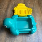 Vintage Rubbermaid Turtle Step Stool Kid   s Storage Bathroom Turquoise And Yellow