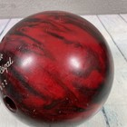 Vintage Brunswick Crown Regal Bowling Ball Red Swirl 10 Pound - Drilled