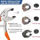 Heavy Duty Snap Fastener Tool Kit With 3 Dies  60-set Stainless Steel