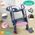 Toddler Kids Potty Training Toilet Seat With Safety Stool Ladder   Splash Guard