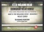 The Walking Dead Season 6 Topps 2017 Costume Relic Card Eugene Shirt