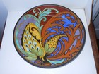 Large Gouda Art Pottery Holland Wall Charger Plate 12 Inch Display Plate