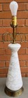 Vintage Mcm 1950s Atomic Era White Milk Glass Lamp Mid Century Modern Lighting