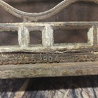 Antique 1904 Quaker Cast Iron Floor Wall Vent Register 12 5 h X 15 75 w X 3 5 d