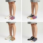 8 Pairs Pairs No Show Socks Women Men  Non Slip Medium 8 Pairs Stripe3