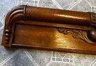 Vtg Architectural Wood Tiger Oak Pediment Header Mantel Salvage 41    L Carved
