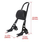 Detachable Passenger Sissy Bar Backrest Pad For 04-22 Harley Sportster 1200 883