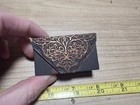 Vintage Letterpress Printing Block Floral Design Ornate Corner 