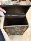 Vintage Style Wooden Treasure Chest   Box Floral Embossed Metal Keepsake Trunk