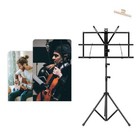Folding Music Stand With Clip Holder   Bag Adjustable Music Sheet Clip