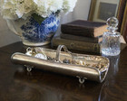Vintage Italian Silver Serving Tray Cradle Server 11 5  Centerpiece Trough Italy