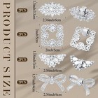 4 Pairs Rhinestone Pearl Shoe Clips Crystal Shoe Buckles Bow Square Wing Clip   