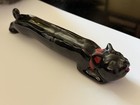 Vintage Black Ceramic Cat Salt   Pepper Shaker Made In Japan