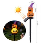 Halloween Pumpkin Led Solar Garden Stake Light Waterproof Ip65 Spooky Yard Decor