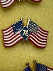  10  Vtg Nos Spirit Of 76 Us Flag Lapel Hat Tie Pin Bicentennial Patriotic Lot
