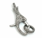 Lobster Clasps Findings Pave Diamond Lobster Clasps 925 Silver Jewelry Clasps 